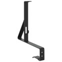 VidaXL Wsparcie dla zabezpieczenia śniegu 2 pcs Czarny Stal