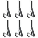 VidaXL Wsparcie dla zabezpieczenia śniegu 6 pcs Czarny Stal