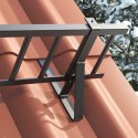 VidaXL Wsparcie dla zabezpieczenia śniegu 6 pcs Czarny Stal