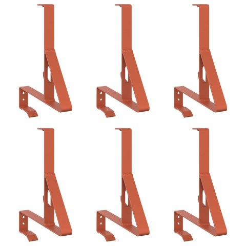 VidaXL Wsparcie dla zabezpieczenia śniegu Czerwony 29,5 x 3 x 34,5 cm