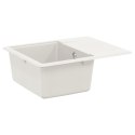 ZLEW BIAŁY 560X460 MM 80% KWARC I 20% ŻYWICA