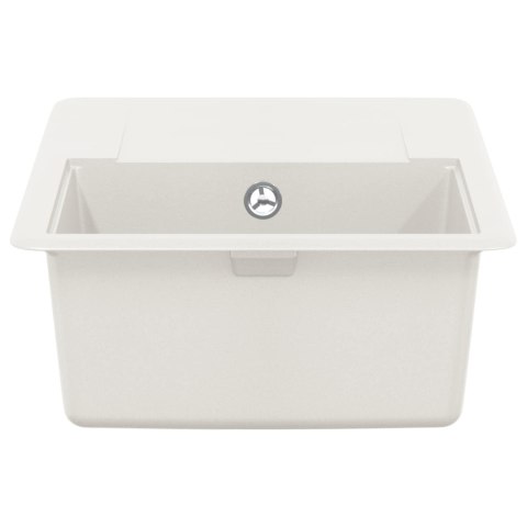VidaXL Zlew Biały 670 x 460 mm 80% Kwarc i 20% Żywica