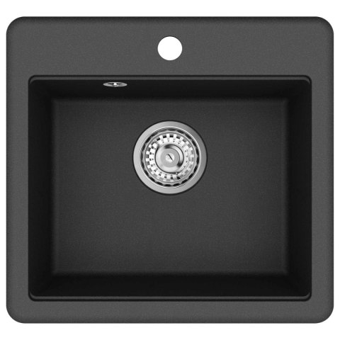 VidaXL Zlew Czarny 470 x 440 mm Granit