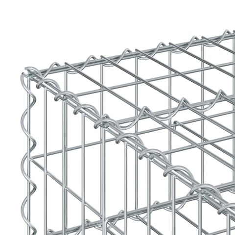 VidaXL Podniesione łóżko gabionowe Srebrny