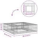VidaXL Podniesione łóżko gabionowe Srebrny