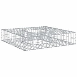 VidaXL Podniesione łóżko gabionowe Srebrny