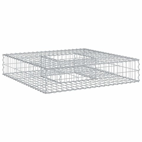 VidaXL Podniesione łóżko gabionowe Srebrny