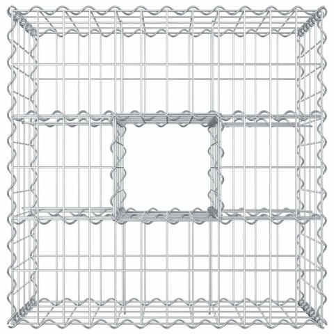 VidaXL Podniesione łóżko gabionowe Srebrny