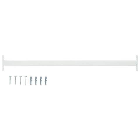 VidaXL Regulowany zabezpieczenie okienne Biały 710 -1200 mm Stal