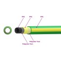 VidaXL Wąż ogrodowy 5-warstwowy Zielony i Żółty 1 / 2'' 10 m PVC