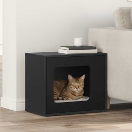 VidaXL Koty Dom Czarny 51 x 30 x 42,5 cm Materiał drewnopochodny