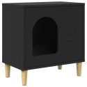 VidaXL Koty Dom Czarny 51 x 30 x 52 cm Materiał drewnopochodny