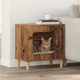 VidaXL Koty Dom Stare drewno 51 x 30 x 52 cm Materiał drewnopochodny