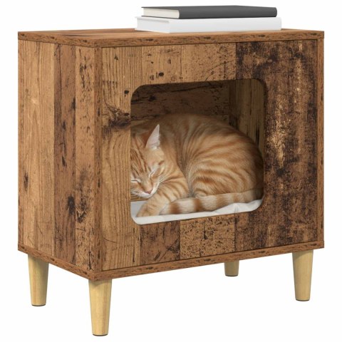 VidaXL Koty Dom Stare drewno 51 x 30 x 52 cm Materiał drewnopochodny