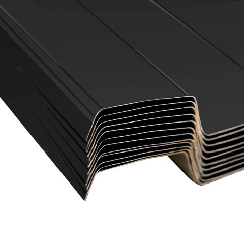 VidaXL Panel dachowy 12 pcs Antracyt 129 x 45 cm Stal galwanizowana