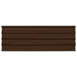 VidaXL Panel dachowy 12 pcs Brązowy 129 x 45 cm Stal galwanizowana