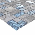 VidaXL Płytki mozaikowe 11 pcs Szary i Niebieski 50 x 50 cm Szkło