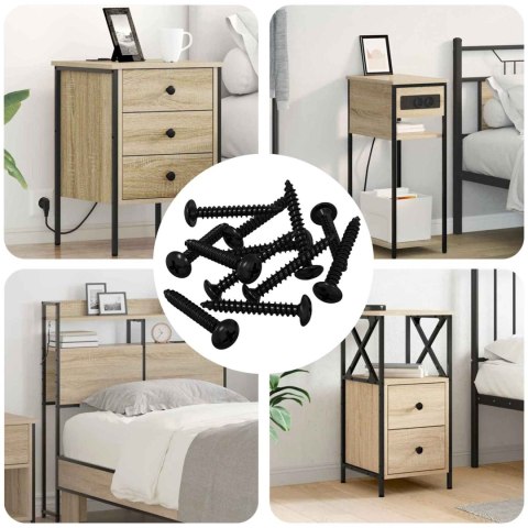 VidaXL Gwoźdź do gwintowania 8219 pcs Czarny Stal