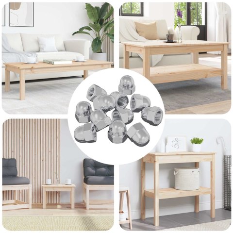 VidaXL Hex Orzechy żołędziowe 3913 pcs Srebrny Metal