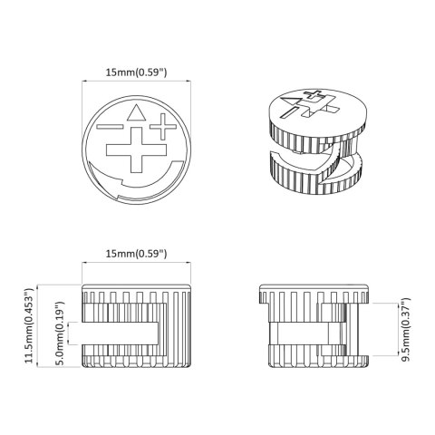 VidaXL Nakładki z zamkiem motylkowym 4000 pcs Srebrny Metal