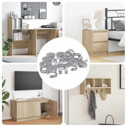 VidaXL Nakładki z zamkiem motylkowym 8372 pcs Srebrny Metal