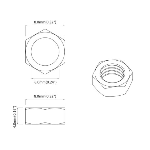 VidaXL Nakrętka sześcienna 9000 pcs Srebrny Metal