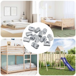 VidaXL Nakrętki Barrel 3462 pcs Srebrny M6 x 13 mm Metal