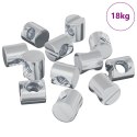 VidaXL Nakrętki Barrel 4500 pcs Srebrny M6 x 12 mm Metal