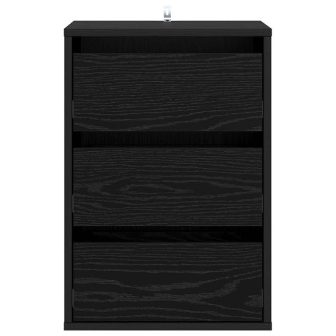 VidaXL Szafka z Szufladami z szufladą Czarny Dąb 41 x 40 x 58 cm