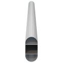 VidaXL Drążek do szafy 12 pcs Srebrny 316 x 15 x 29 mm Stop Aluminium
