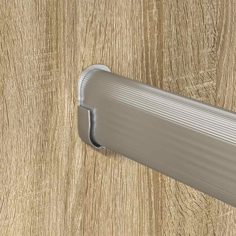 VidaXL Drążek do szafy 12 pcs Srebrny 371,5 x 15 x 29 mm