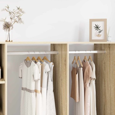 VidaXL Drążek do szafy 12 pcs Srebrny 764 x 15 x 29 mm Stop Aluminium