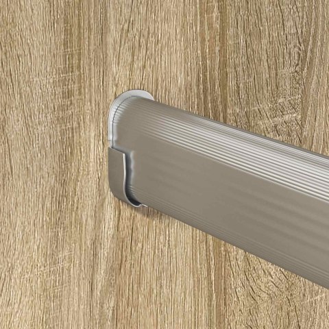 VidaXL Drążek do szafy 12 pcs Srebrny 764 x 15 x 29 mm Stop Aluminium