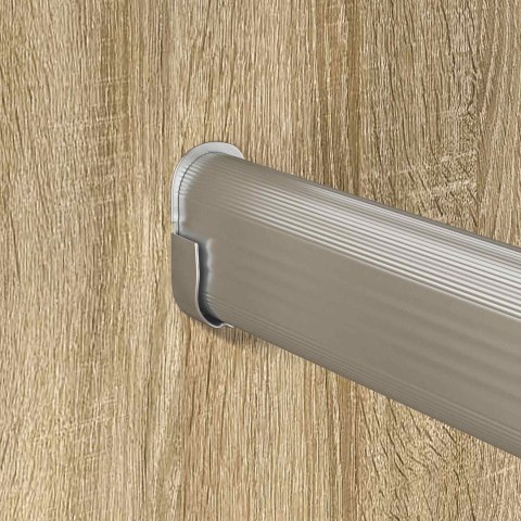 VidaXL Drążek do szafy 12 pcs Srebrny 864 x 15 x 29 mm Stop Aluminium