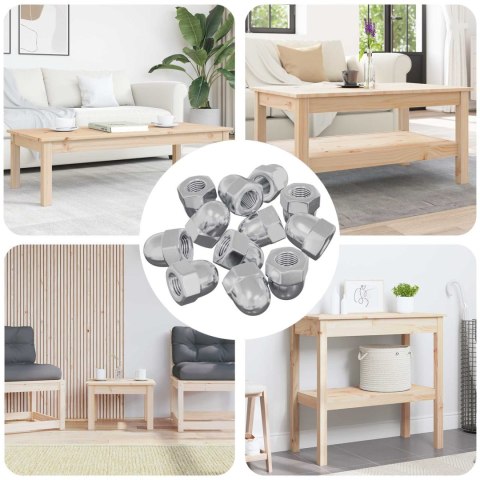 VidaXL Nakrętka 9574 pcs Srebrny M6 x 10 mm Żelazo