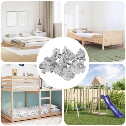 VidaXL Nakrętka T-z z ząbkami 7200 pcs Srebrny M6 mm Stal