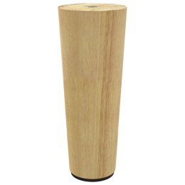 NÓŻKI MEBLOWE DO MEBLI DREWNIANE OKRĄGŁE BRĄZOWE 2 SZTUKI 4,4X10 CM EUKALIPTUS SOLIDNE