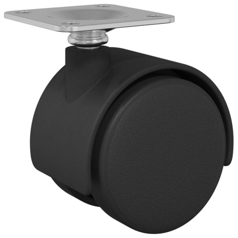 VidaXL Obrotowe kółko 12 pcs Czarny 39,5 x 39,5 x 37,8 mm Żelazo i PP