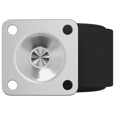 VidaXL Obrotowe kółko 12 pcs Czarny 39,5 x 39,5 x 37,8 mm Żelazo i PP