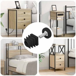 VidaXL Poziomice meblowe Z regulacją 1895 pcs Czarny PP