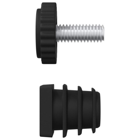 VidaXL Poziomice meblowe Z regulacją 1895 pcs Czarny PP