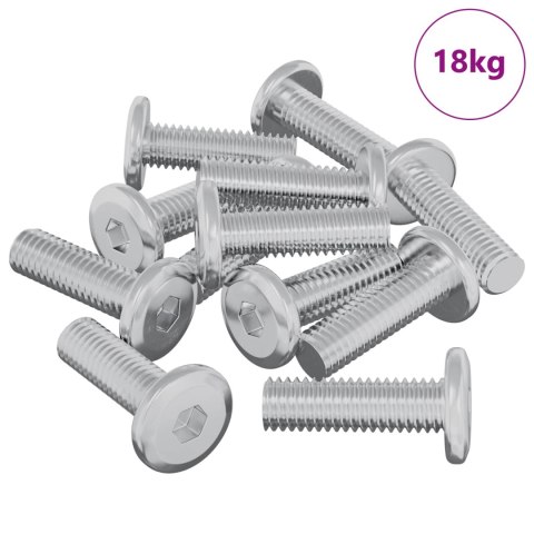 VidaXL Śruba 1593 pcs Srebrny 8 x 25 mm Stal