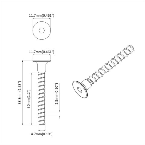 VidaXL Śruba z gniazdem i główką sferyczną 5143 pcs Czarny Żelazo