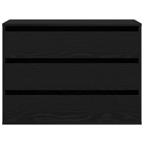 VidaXL Szafka z Szufladami z szufladą Czarny 80 x 41 x 58 cm