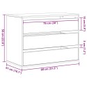 VidaXL Szafka z Szufladami z szufladą Czarny 80 x 41 x 58 cm
