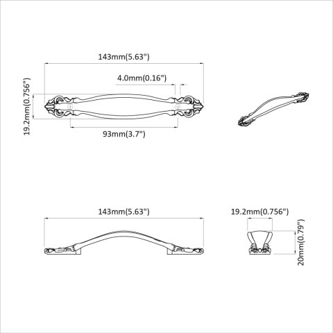 VidaXL Uchwyt 968 pcs Czarny Stop cynkowy