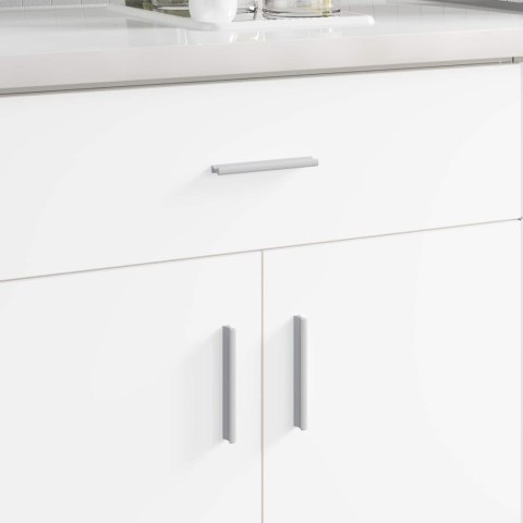 VidaXL Uchwyt Gładki 828 pcs Srebrny 105.7 x 7.4 x 15.5 mm Aluminium