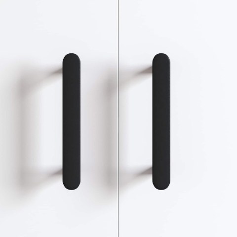 VidaXL Uchwyt do szafki 474 pcs Czarny 121 x 16.6 x 28.3 mm Żelazo