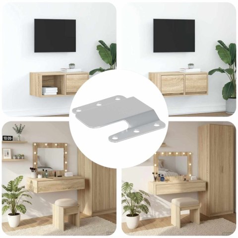 VidaXL Uchwyt montażowy natynkowy 419 pcs Srebrny 75 x 66 x 1,4 mm