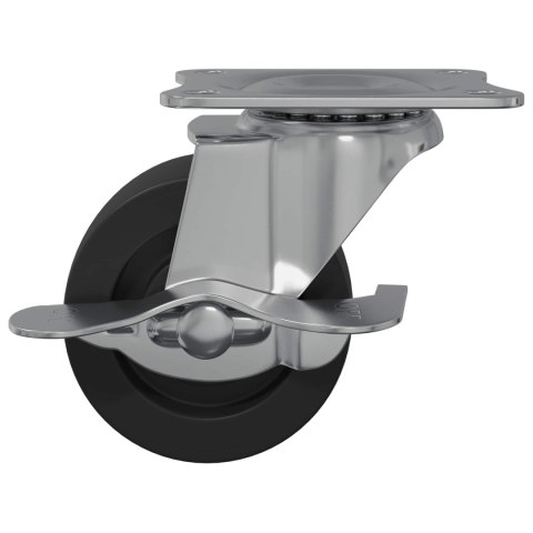 VidaXL Wózek 2 pcs czarno-srebrny 50,7 x 50,7 x 24,4 mm Żelazo i nylon